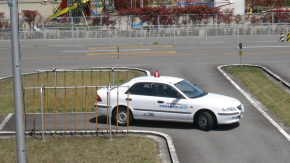 駐車・車庫入れ練習風景